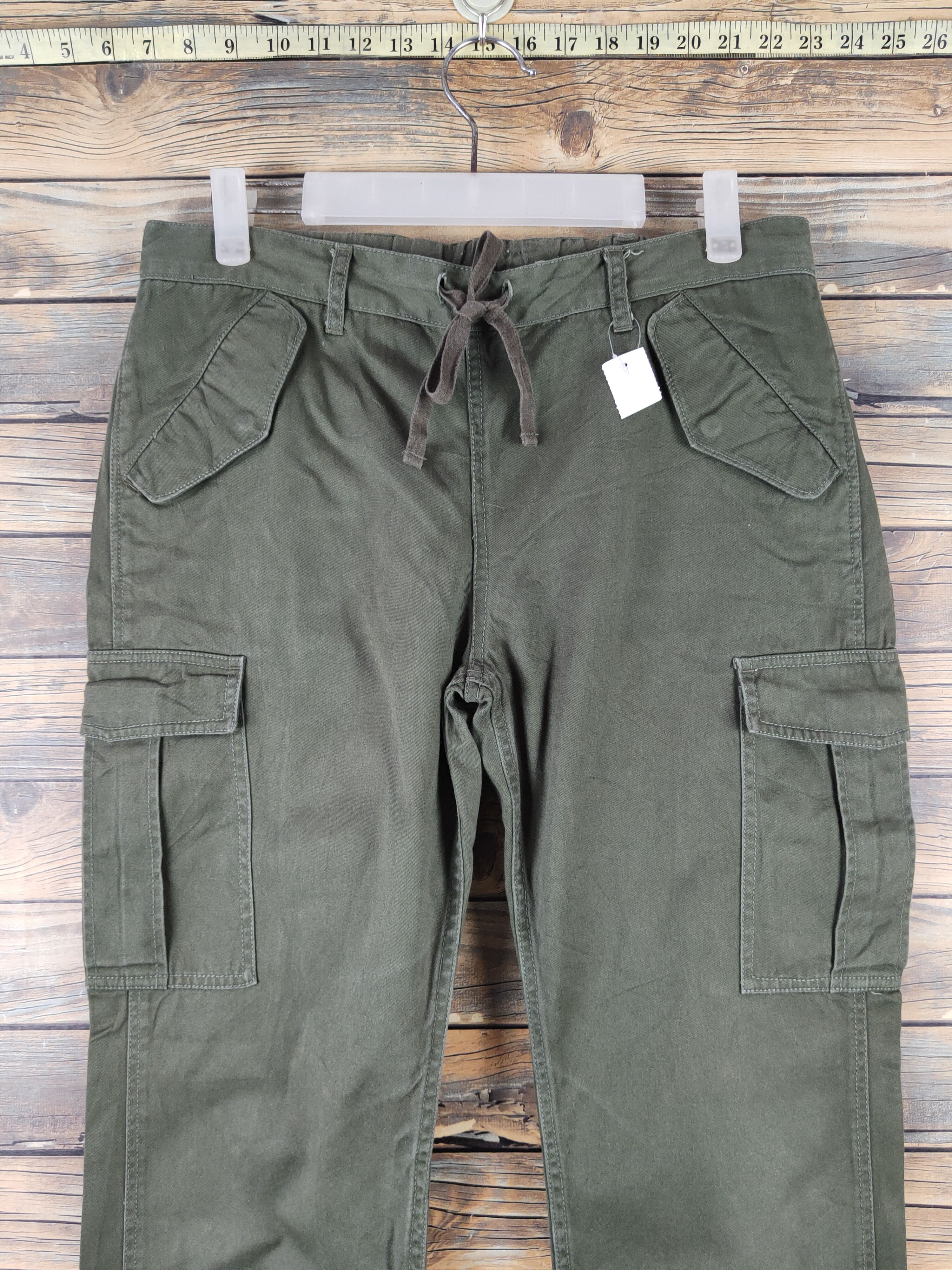 Japanese Brand DL Urban Now Green Multipocket Tactical Cargo Pants #1299 Size US 29 - 2 Thumbnail