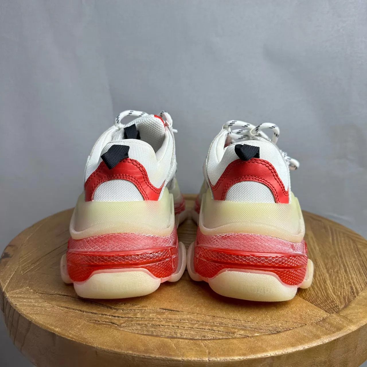 Balenciaga BALENCIAGA TRIPLES White/Red Crystal 36 98 New Box Size US 5.5 / IT 35.5 - 5 Thumbnail
