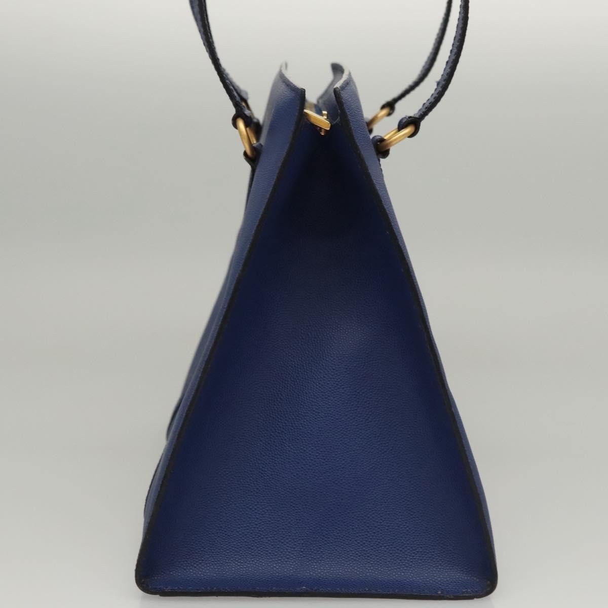 Celine CELINE Shoulder Bag Leather Blue Gold Size ONE SIZE - 5 Thumbnail