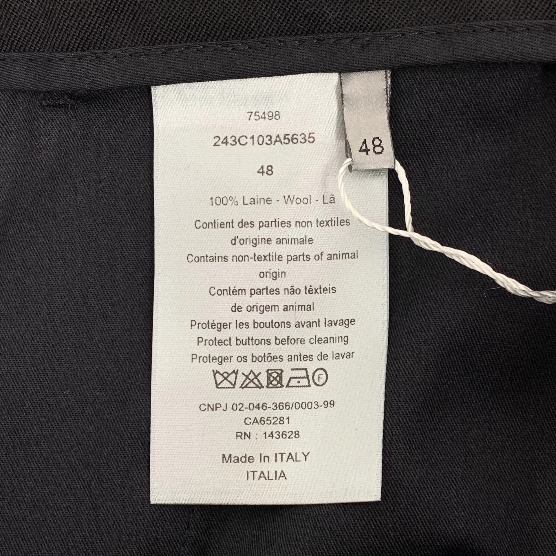 Dior black wool casual pants by Dior Size US 32 / EU 48 - 6 Thumbnail