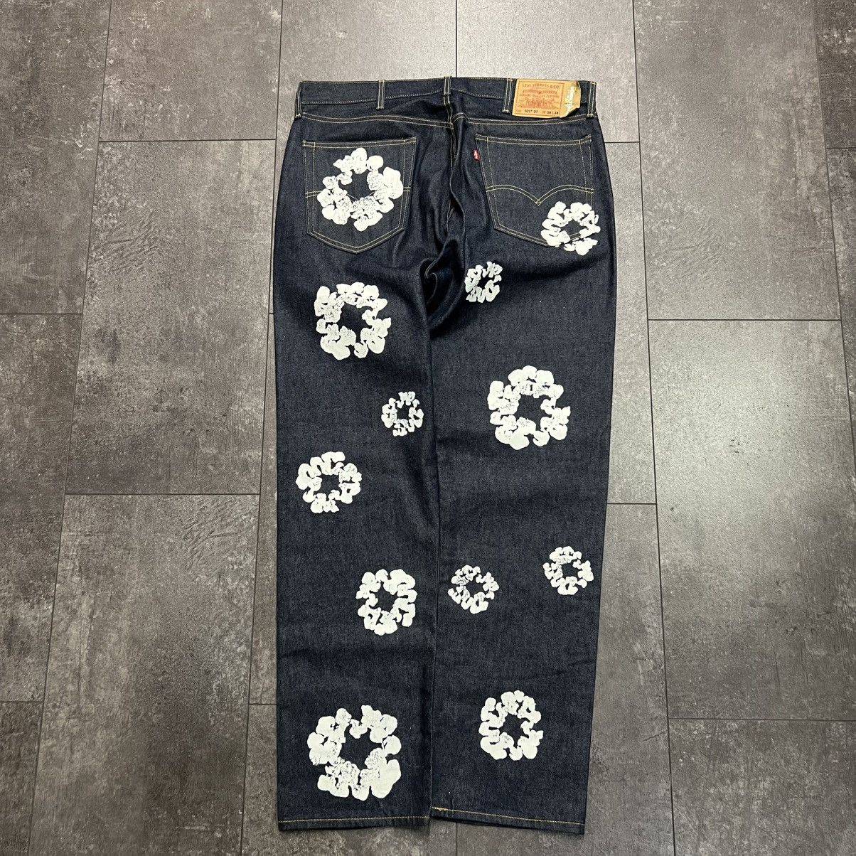 Denim Tears x Levis Cotton Wreeath Jean Raw Indigo
