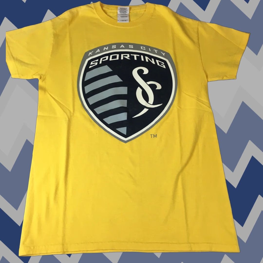 Gildan Sporting KC T Shirt Sz S Yellow Tee - Sprint Kansas City Mens Graphic Tee Short Sleeve Gildan T-Shirt Size US S / EU 44-46 / 1 - 1 Thumbnail