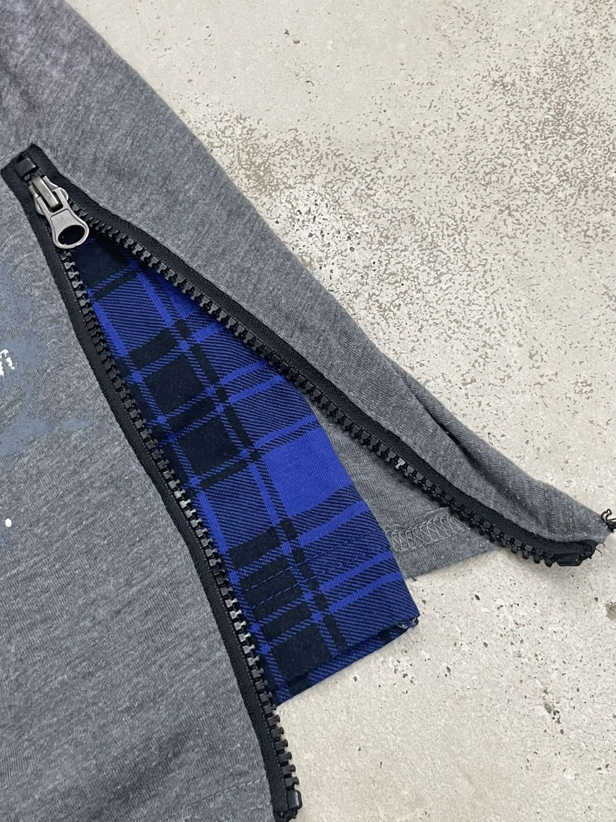 Japanese Brand Gangbuster Tartan Blue Y2K Punk Skull Layer Tee Size XS / US 0-2 / IT 36-38 - 7 Thumbnail