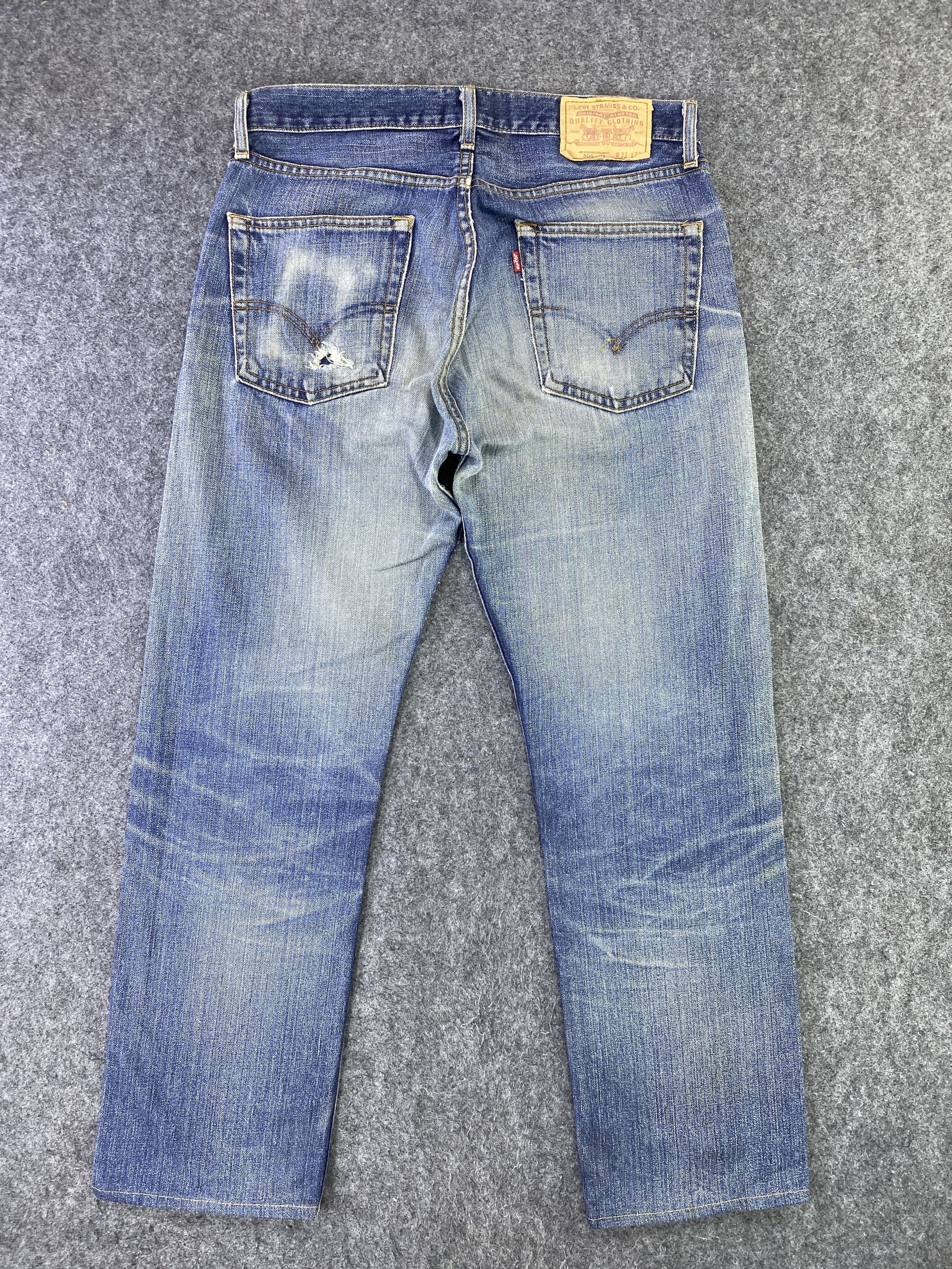 Jean × Levi's × Vintage VINTAGE LEVIS 505 Distress BLUE WASH JEANS -J794 Size US 32 / EU 48 - 3 Thumbnail