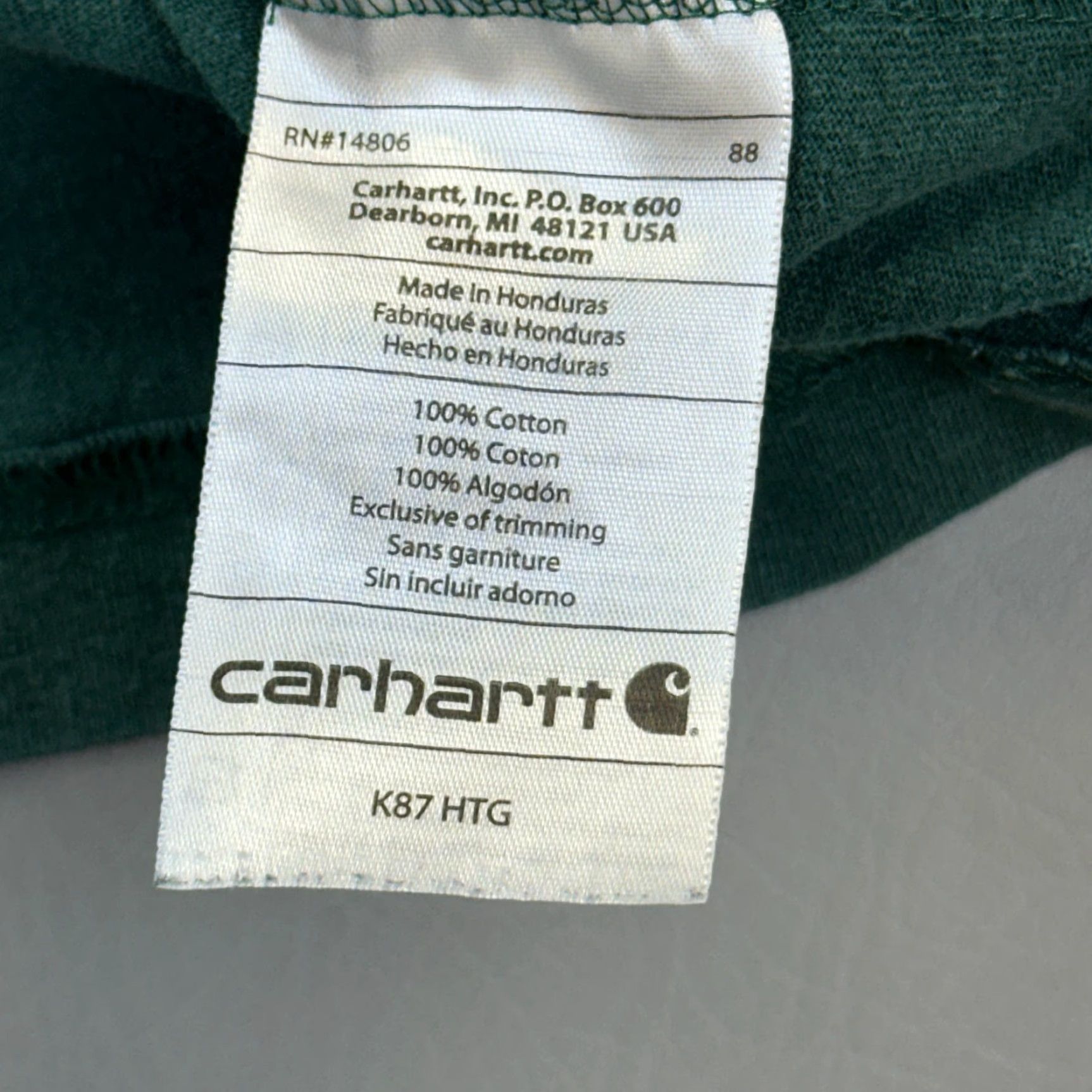 Carhartt Carhartt Shirt Mens Large Tall Hunter Green Pocket Tee Work Wear K87 Lot of 2 Size US L / EU 52-54 / 3 - 3 Thumbnail