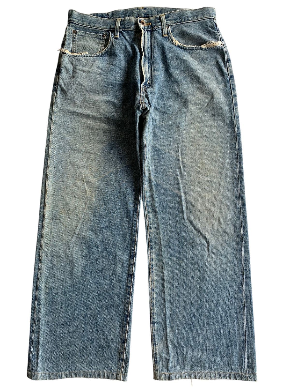 Kapital VINTAGE EDWIN 505 BAGGY SELVEDGE FADED DISTRESSED DENIM Size US 33 - 1 Thumbnail