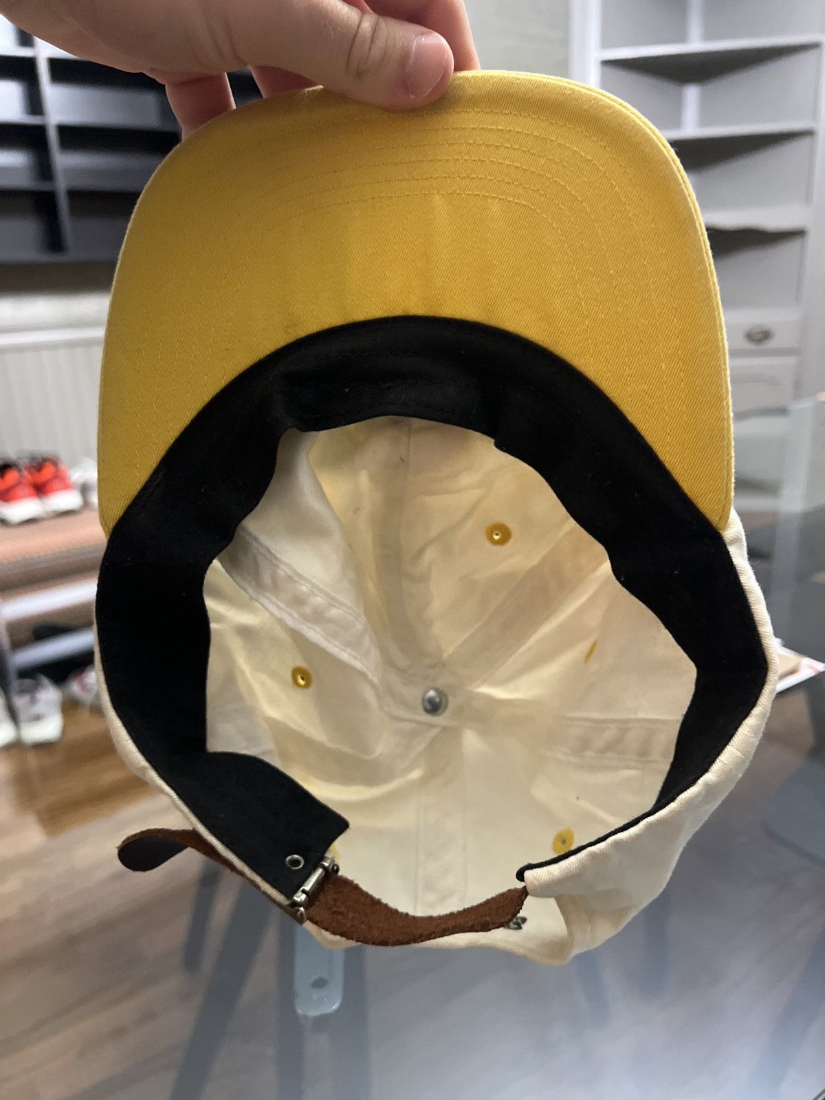 Supreme Supreme S Logo Hat -6 Panel - Two Tone Yellow And white Size ONE SIZE - 3 Thumbnail