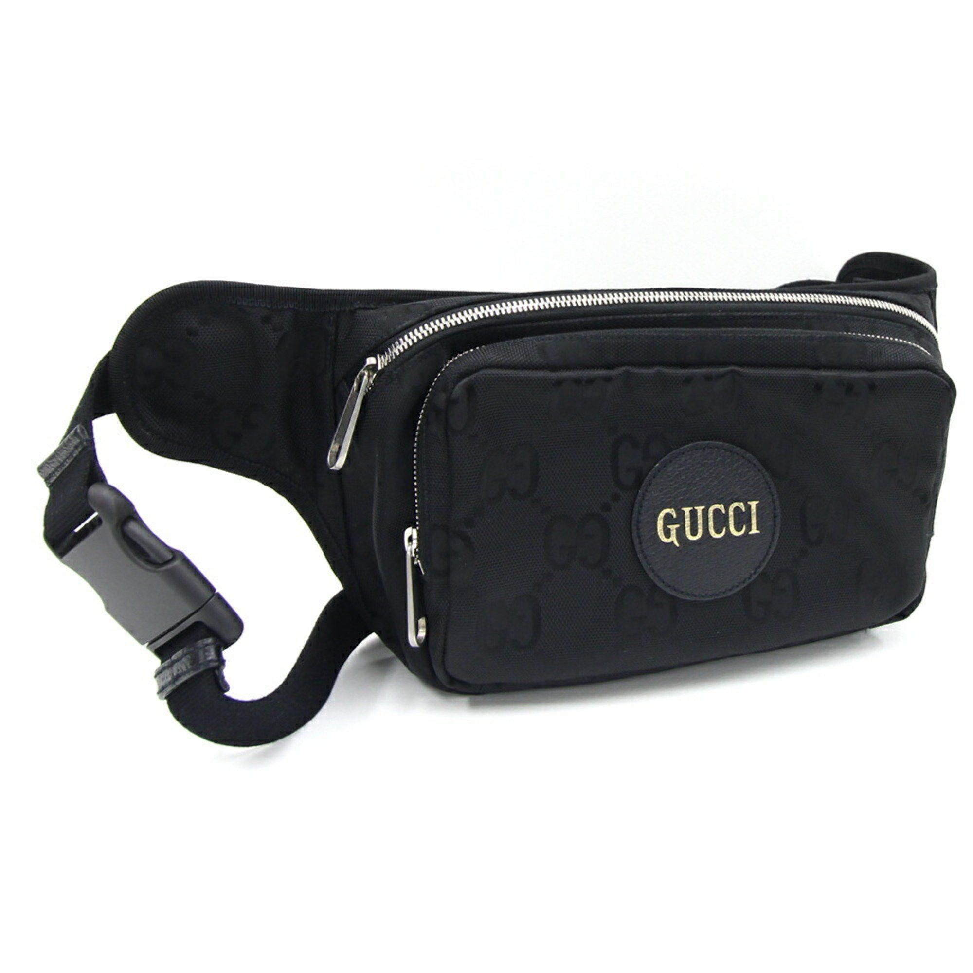 Gucci Gucci Body Bag Of The Grit 739376 Black Nylon Leather Waist Belt GG Men's GUCCI Size ONE SIZE - 1 Thumbnail