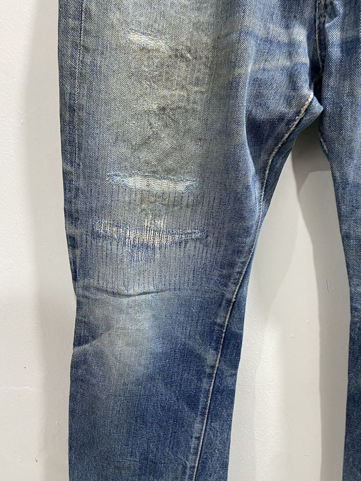Denime Denime thrashed selvedge Japan jeans Size US 33 - 3 Thumbnail