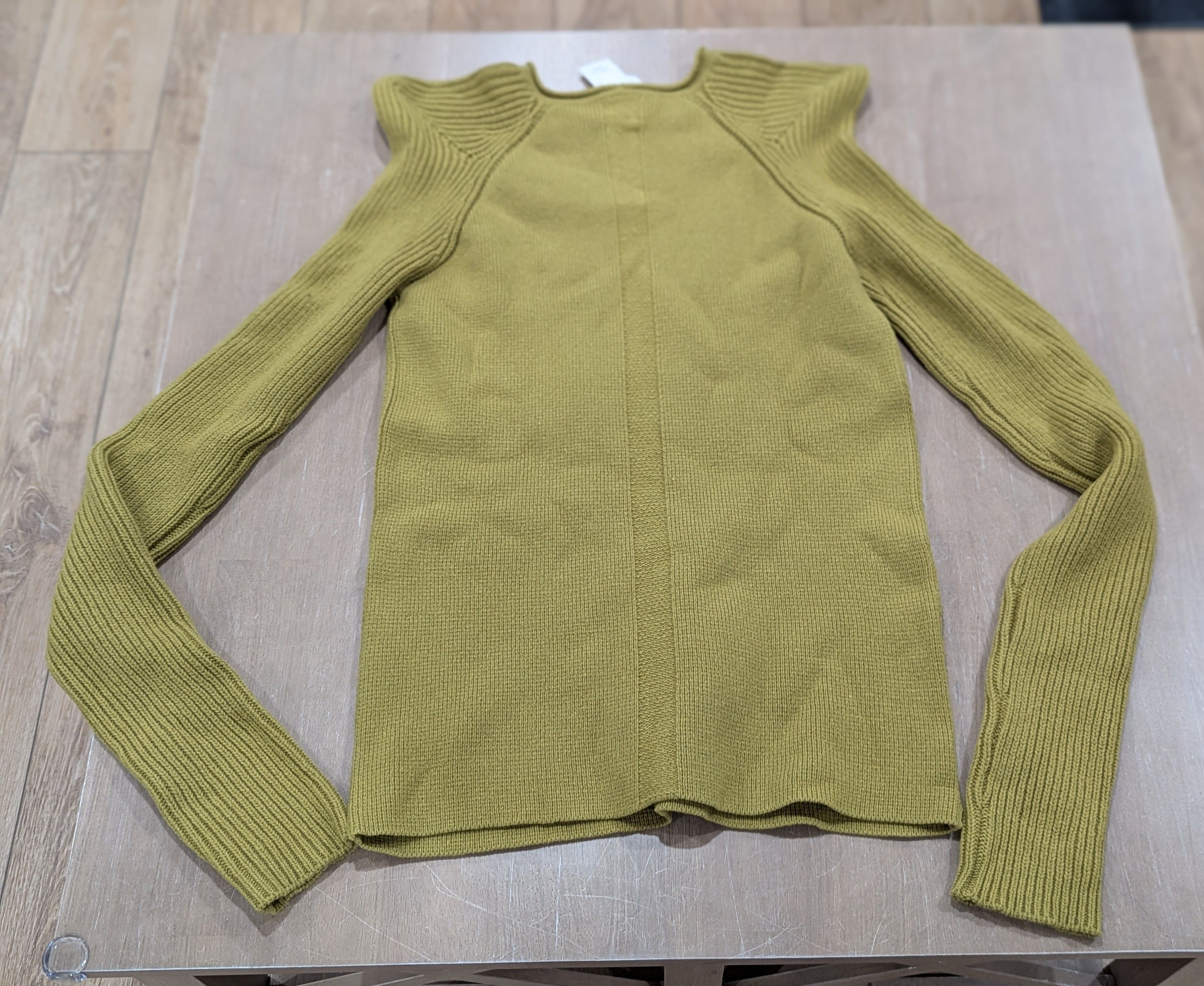 Rick Owens RICK OWENS Puffed Shoulder Cashmere Sweater Acid Medium Size US M / EU 48-50 / 2 - 4 Thumbnail