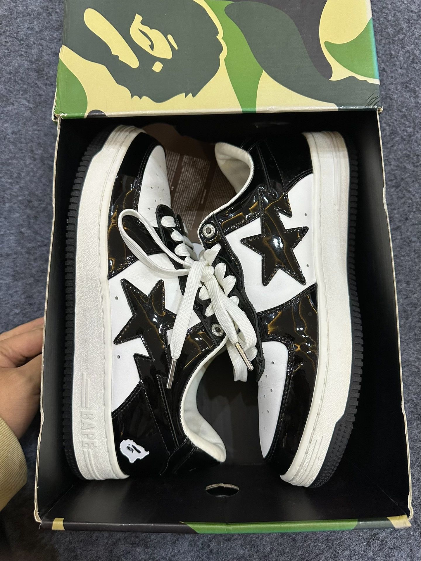 Bape Bape Ta Black-white Shark Shoes Size US 12 / EU 45 - 1 Thumbnail