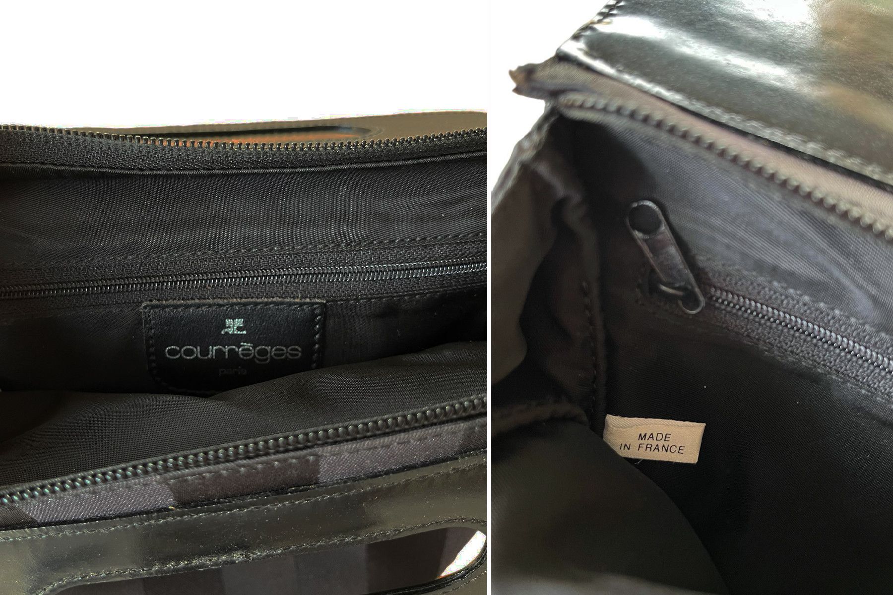Courreges COURRÈGES PARIS Black nylon handbag with Striped textured Size ONE SIZE - 8 Thumbnail