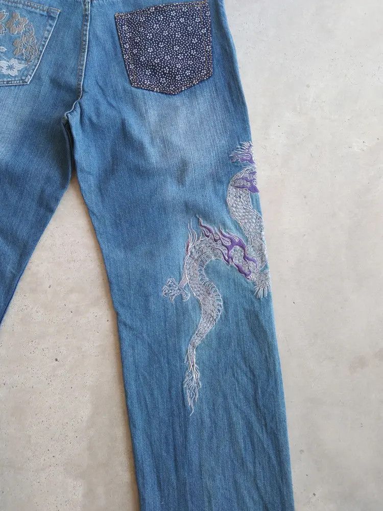 Japanese Brand Vintage Karakuri Tamashi Jeans Style Big Logo 30x30 Size US 30 / EU 46 - 6 Thumbnail