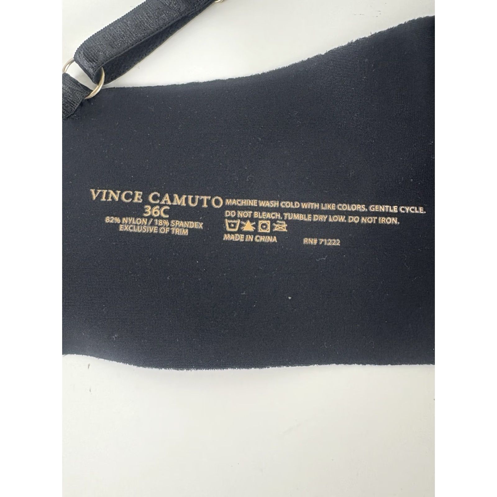 Vince Camuto Vince Camuto Wireless Bra 36C Black Lightly Lined Nylon Spandex Women Size ONE SIZE - 5 Thumbnail