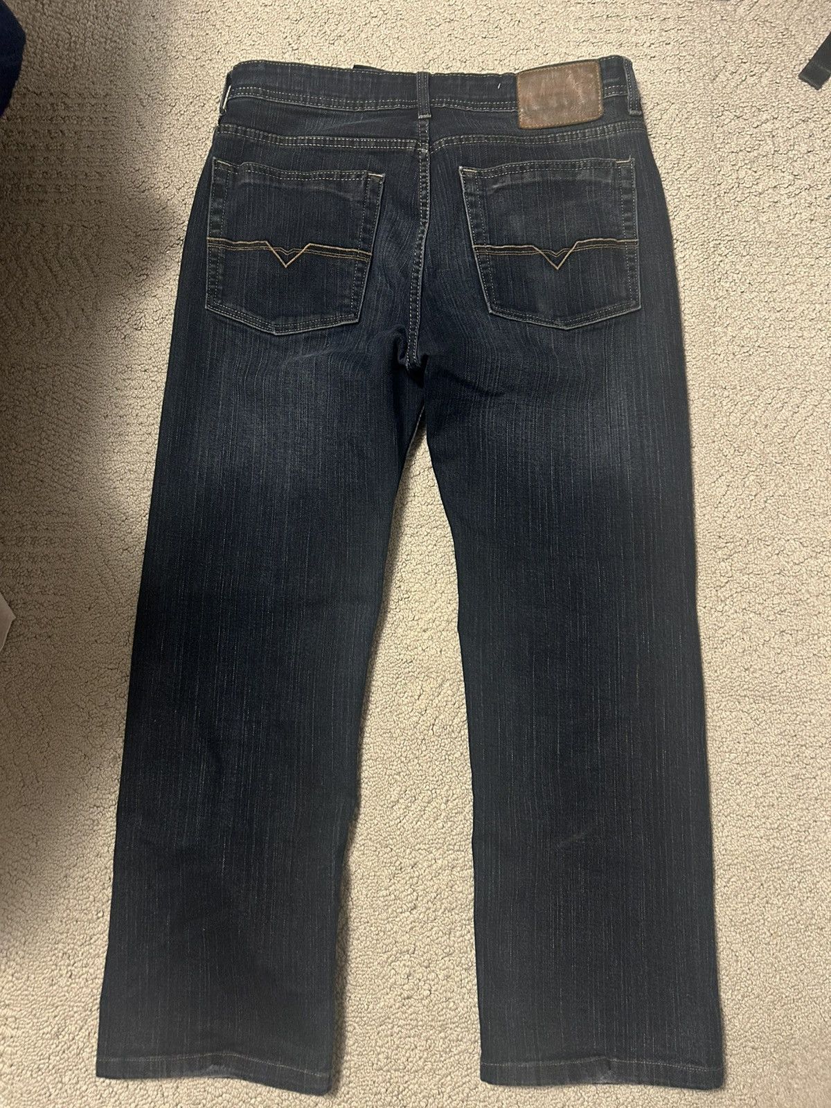 Diesel Dark Blue Straight Diesel Jeans Size US 33 - 2 Thumbnail