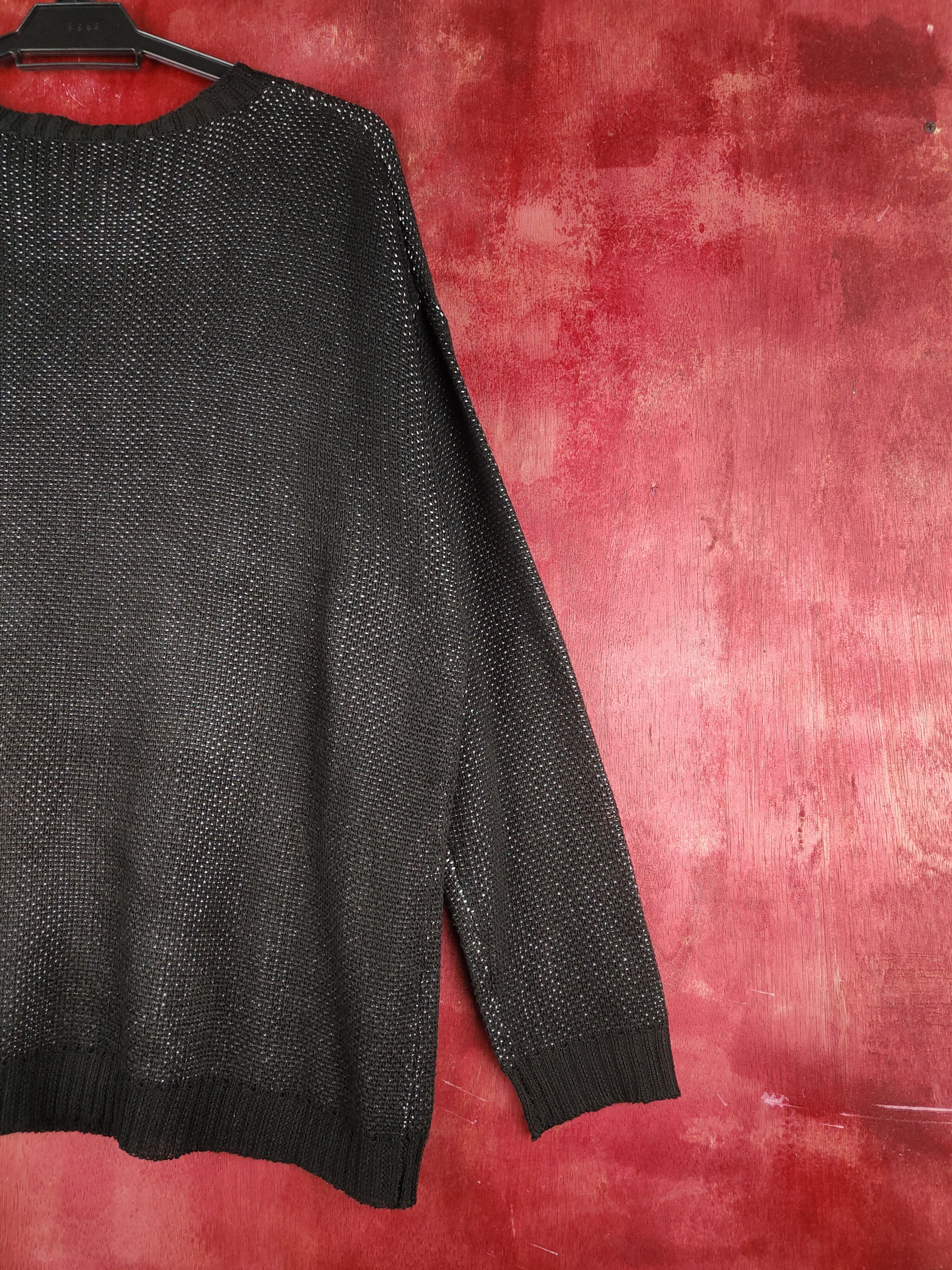 Anime Shein anima girl Black Knitwear Sweatshirt #S1523 Size L / US 10 / IT 46 - 10 Thumbnail