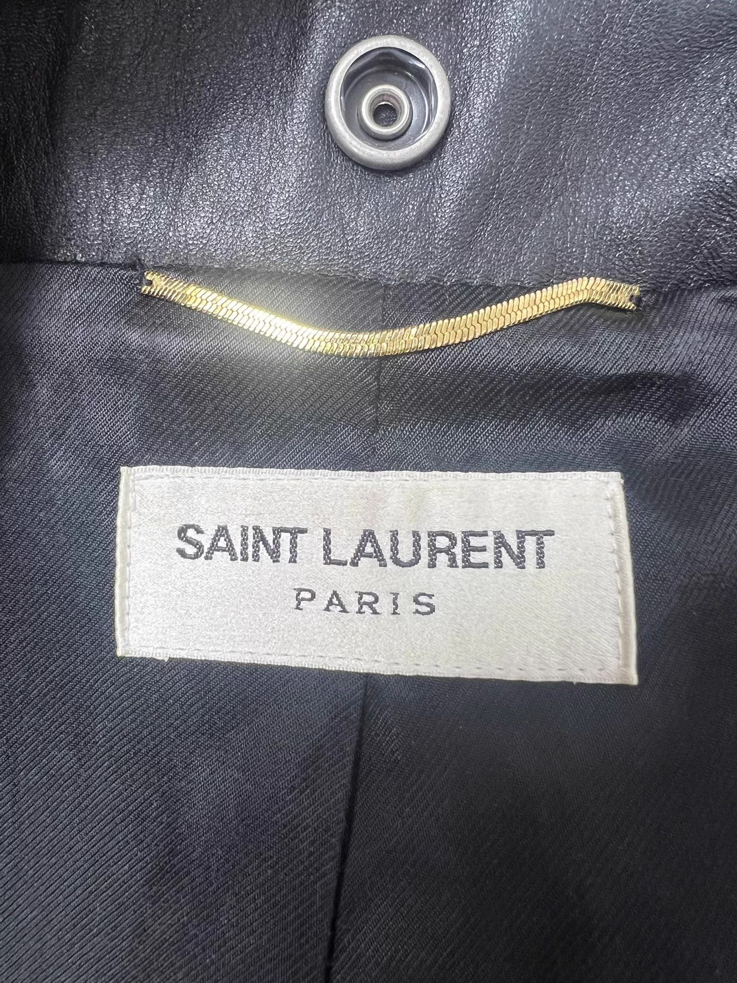 Saint Laurent Paris SLP 17fw Double Zip Black Lambskin F36 Moto Jacket Size XS / US 0-2 / IT 36-38 - 5 Thumbnail