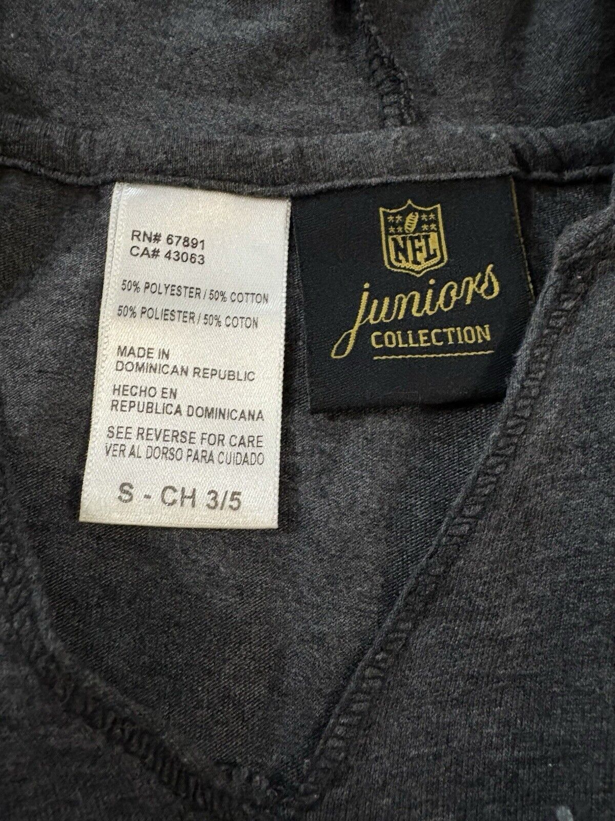 NFL Juniors Pittsburgh Steeler's Long Sleeve Hooded Shirt Size S / US 4 / IT 40 - 3 Thumbnail