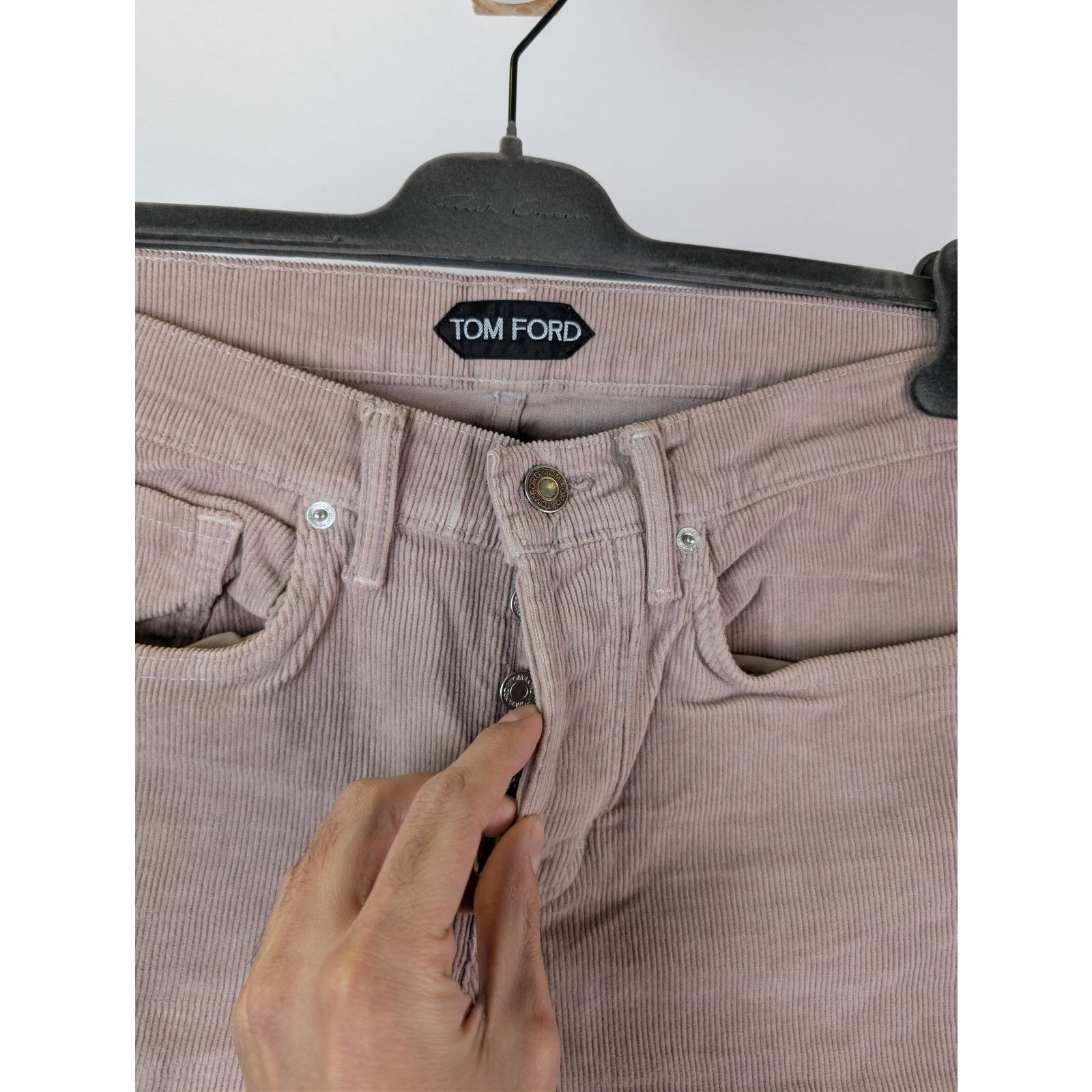 Tom Ford o1rshd1 Corduroy Slim Fit Denim Jeans in Pink Size US 30 / EU 46 - 7 Thumbnail