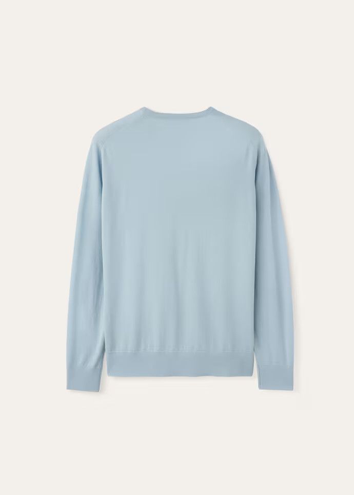 Loro Piana o1w1db10724 Crewneck T-Shirt in Light Blue Size US XL / EU 56 / 4 - 2 Thumbnail