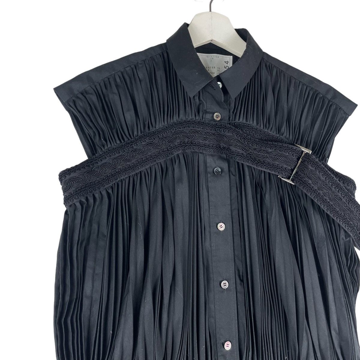 Sacai 💥SS2015 SACAI PLEATED BONDAGE SHIRT TOGA MAME Size M / US 6-8 / IT 42-44 - 4 Thumbnail