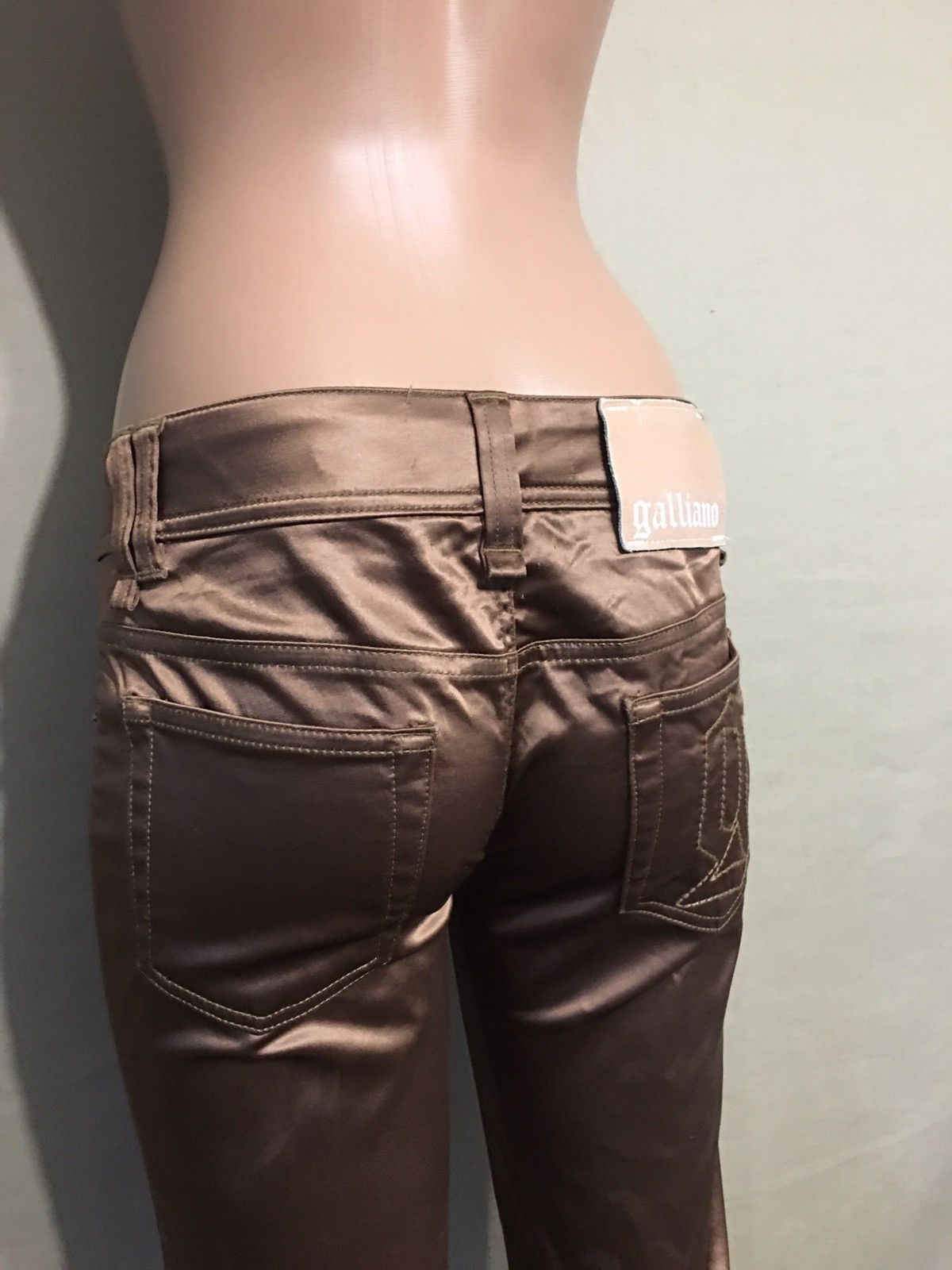 John Galliano John Galliano Nylon Bronze Metal Trousers Pants Size 28 EU42 Size 28" / US 6 / IT 42 - 3 Thumbnail