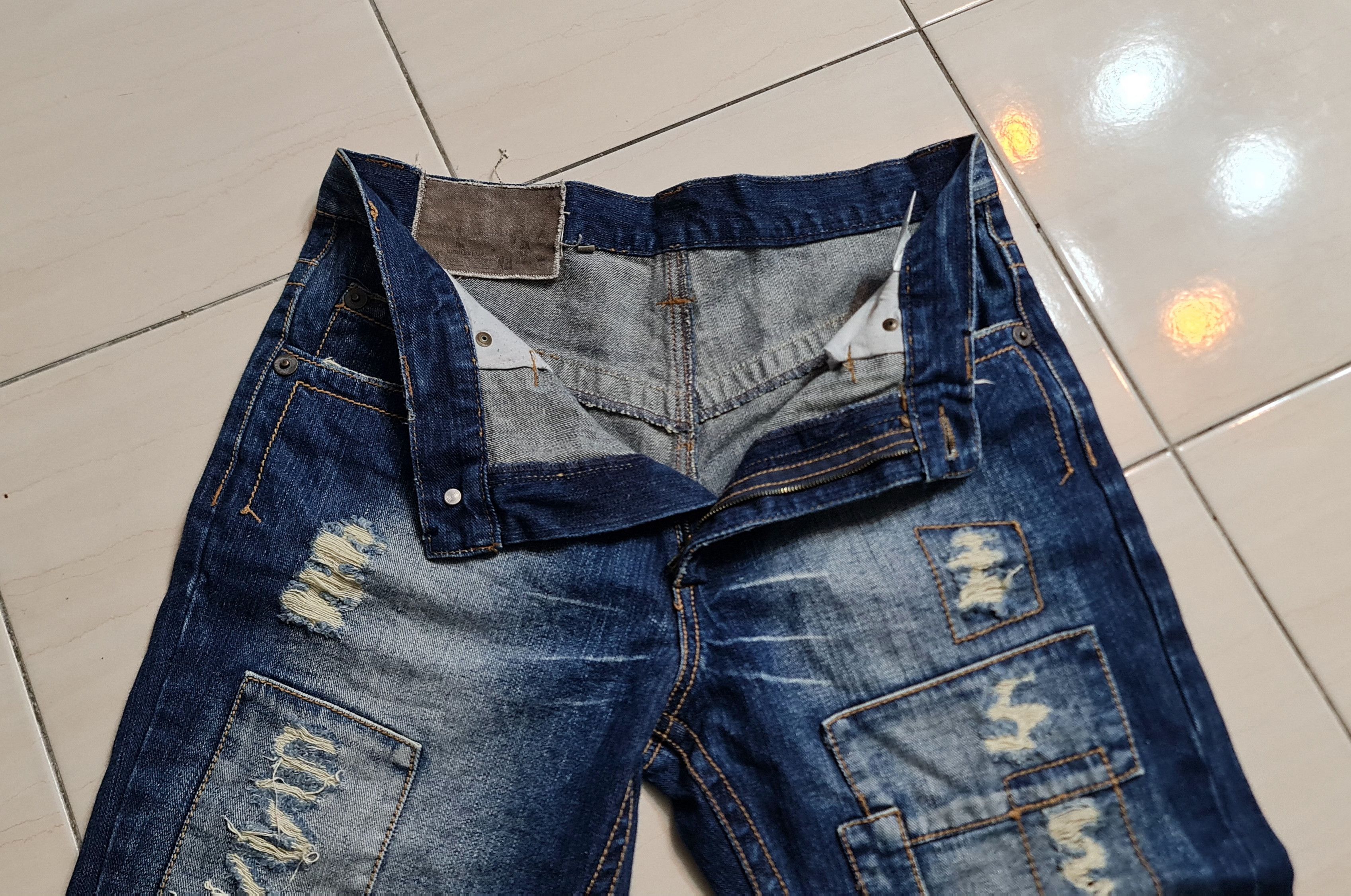 Japanese Brand × Vintage Japanesse Patchwork Jeans Size US 32 / EU 48 - 13 Thumbnail