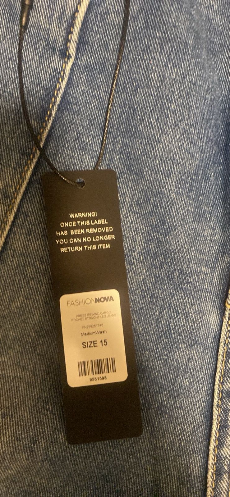 Fashion Nova Brand new Denim jeans (Female) Size 32" / US 10 / IT 46 - 4 Thumbnail