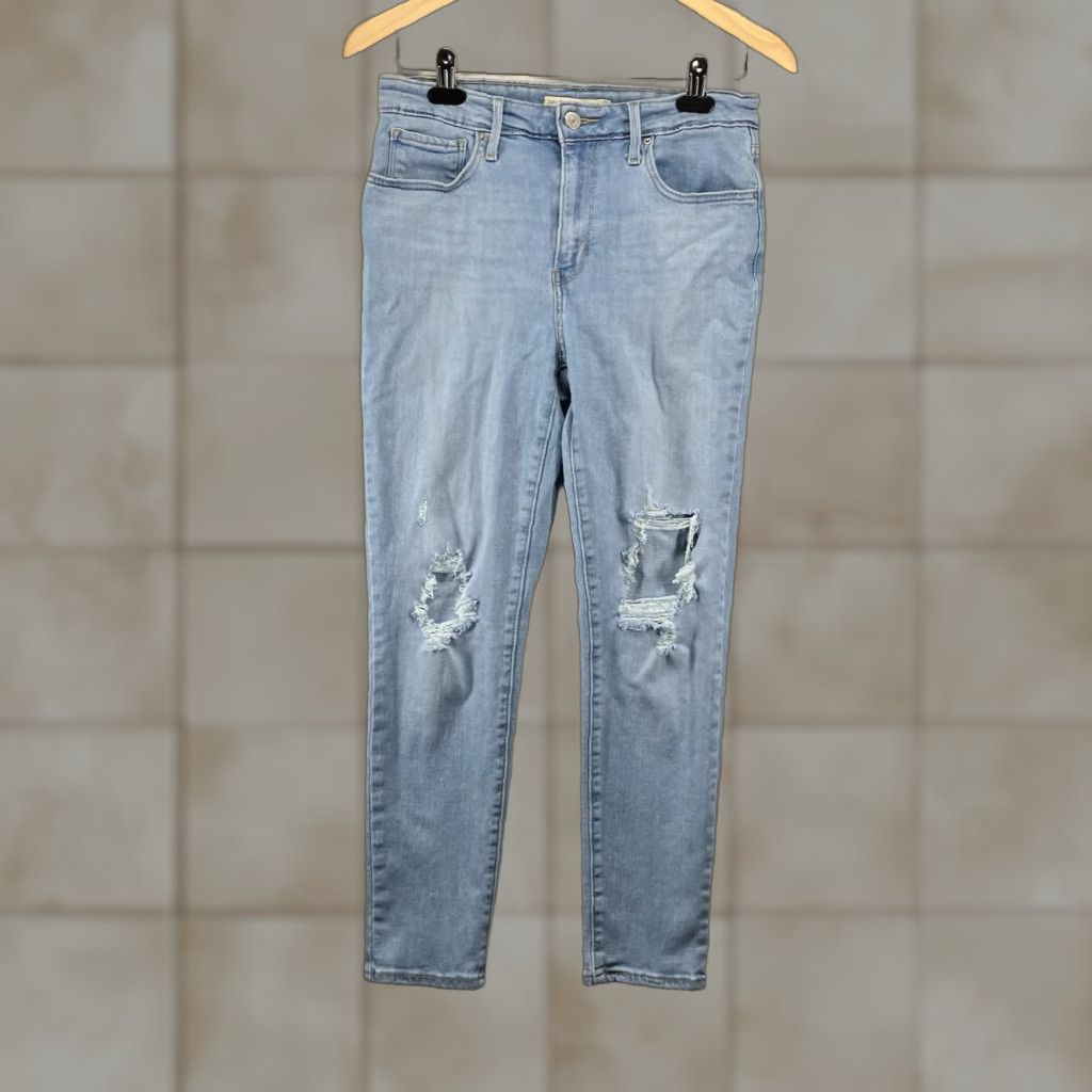 Levi's Levi's Women's 721 Jeans High Rise Skinny Ankle Cloudy Blue 28 Stretch Soft Size 28" / US 6 / IT 42 - 1 Thumbnail