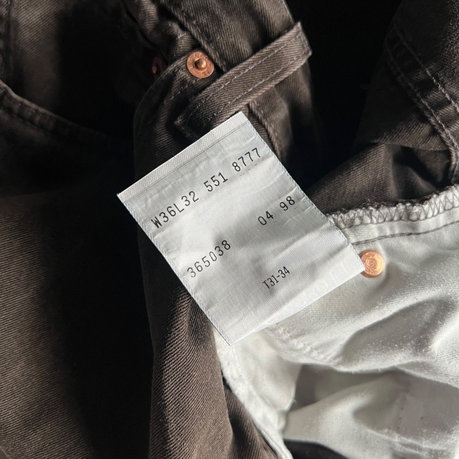 Levi's Levi’s 551 White Tab Vintage Cotton Pants Jeans 9821AC Size US 35 - 6 Thumbnail