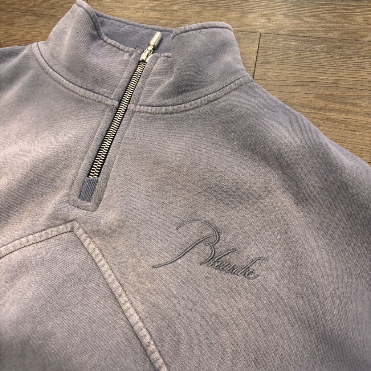 Rhude Rhude Washed Blue Quarter Zip Size US XL / EU 56 / 4 - 3 Thumbnail