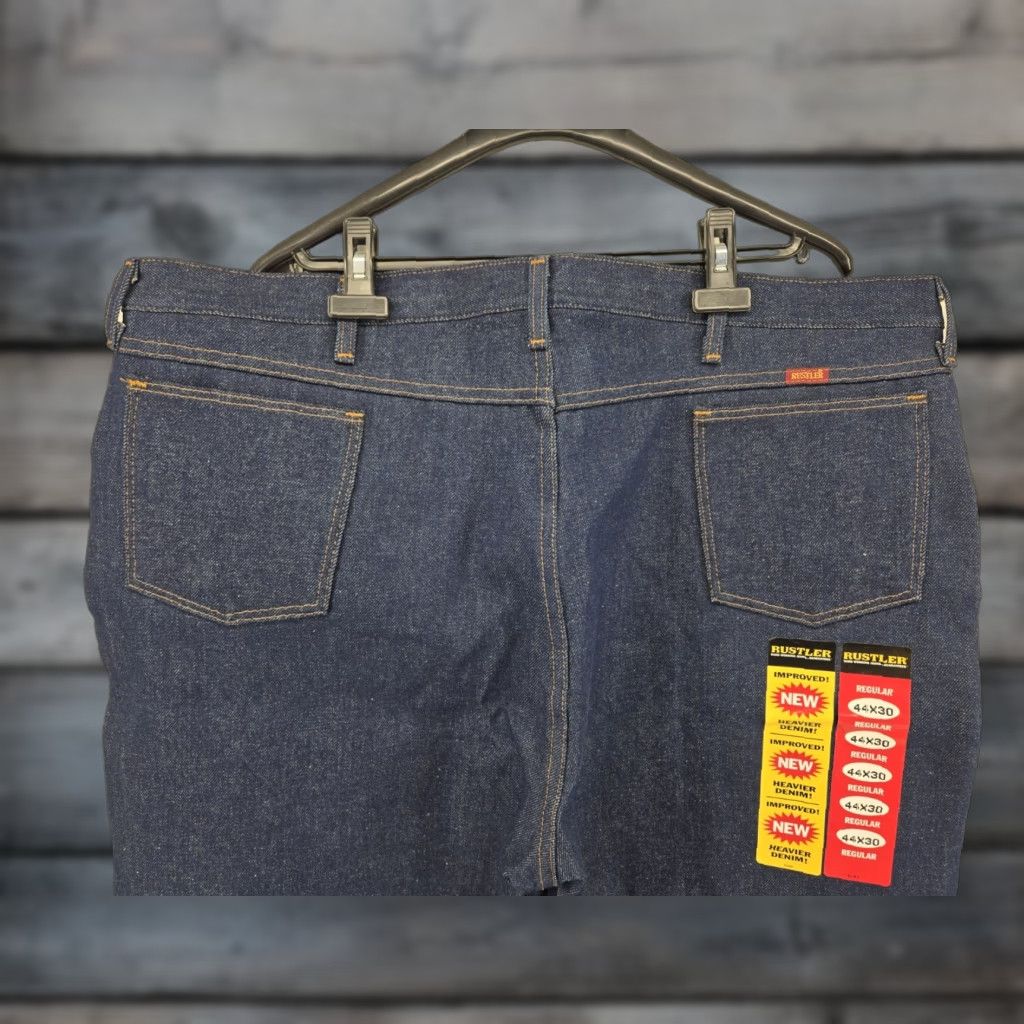 Denime VINTAGE Rustler Mens 44x30 Regular Fit Heavy Denim Jeans Western Work NWT Shirt? Size US 44 / EU 60 - 1 Thumbnail