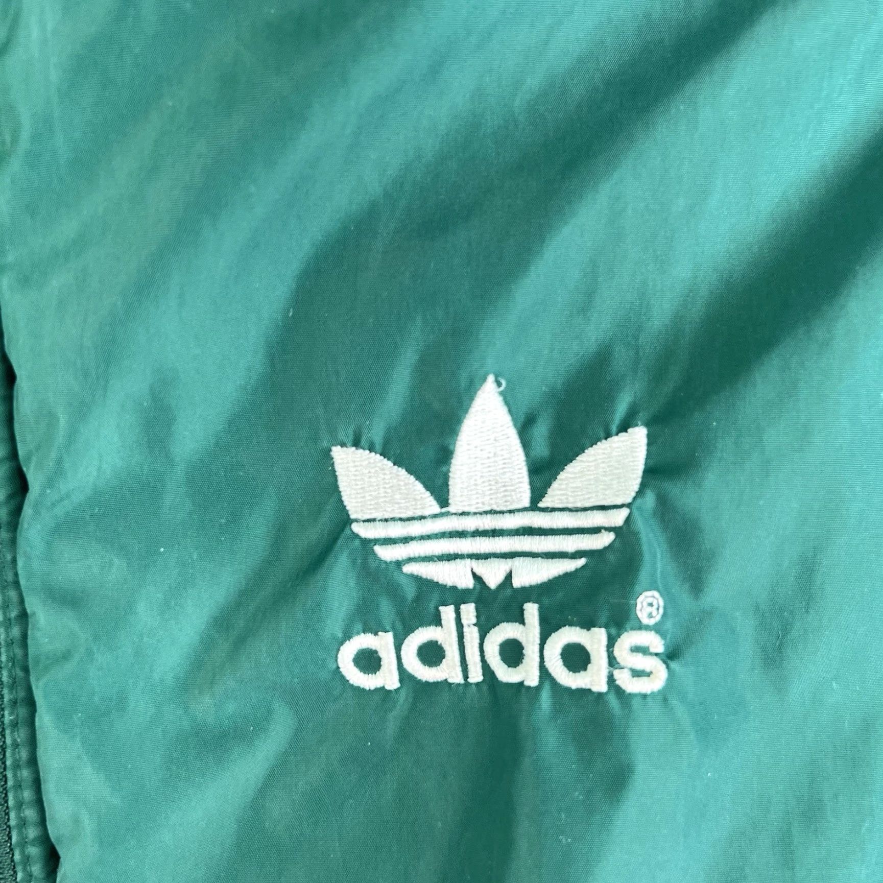Adidas VINTAGE adidas Reversable Hooded Full Zip Med Weight Jacket Mens XL Green/Blue Size US XL / EU 56 / 4 - 2 Thumbnail