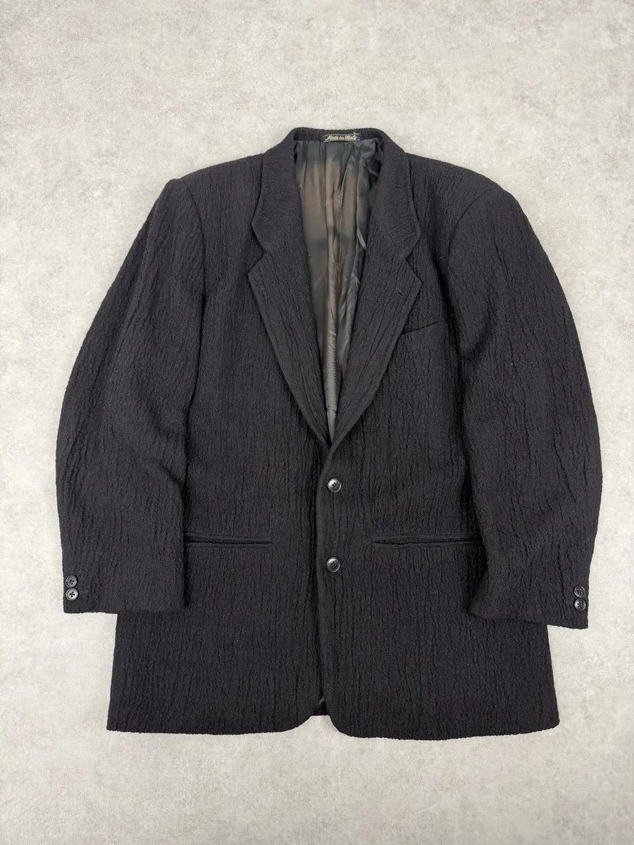 Emporio Armani 1990s Emporio Armani Black Pleats Blazer Jacket Size US S / EU 44-46 / 1 - 1 Thumbnail