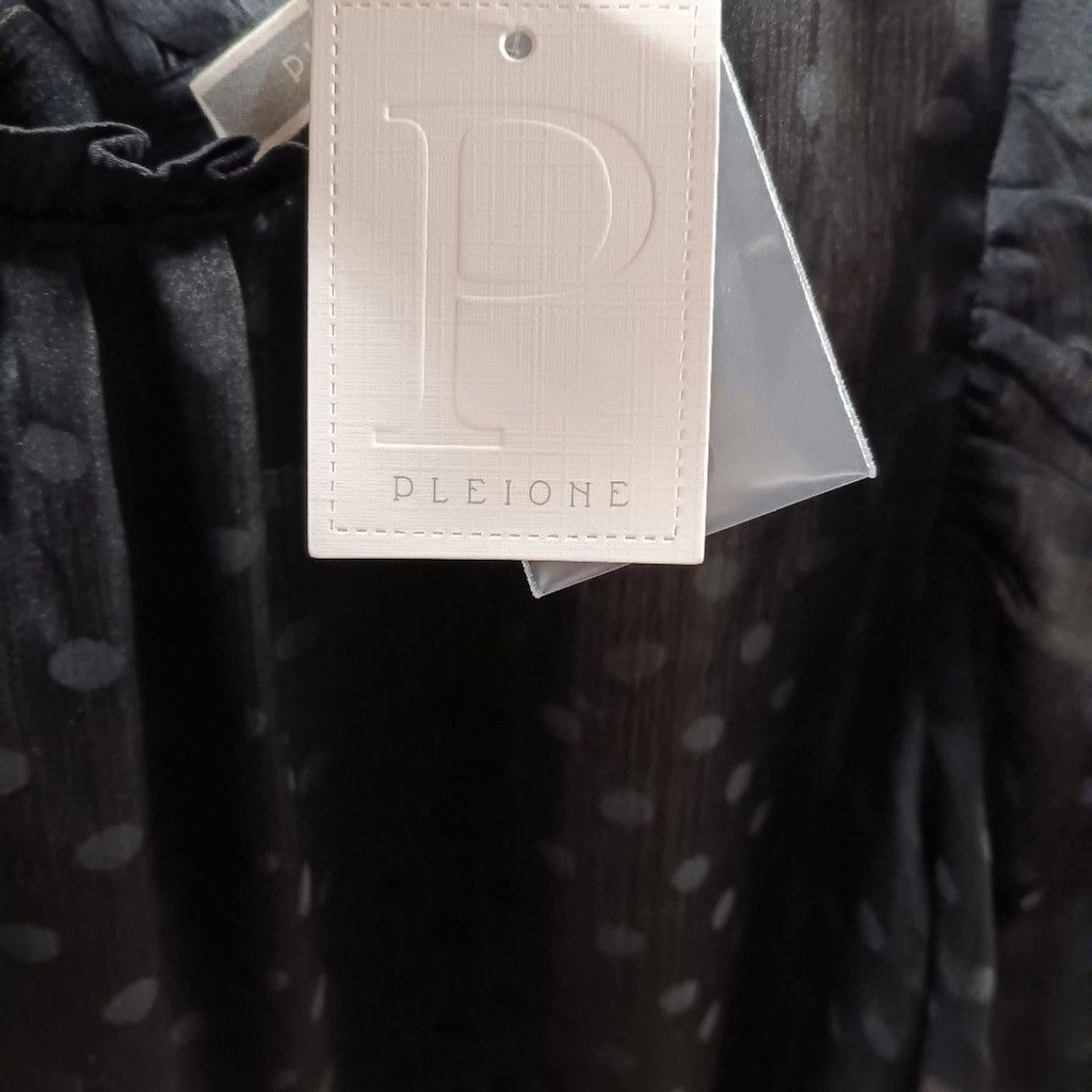 Other NWT Pleione Sheer Black Polkadot Puff Sleeve Blouse Size S / US 4 / IT 40 - 4 Thumbnail