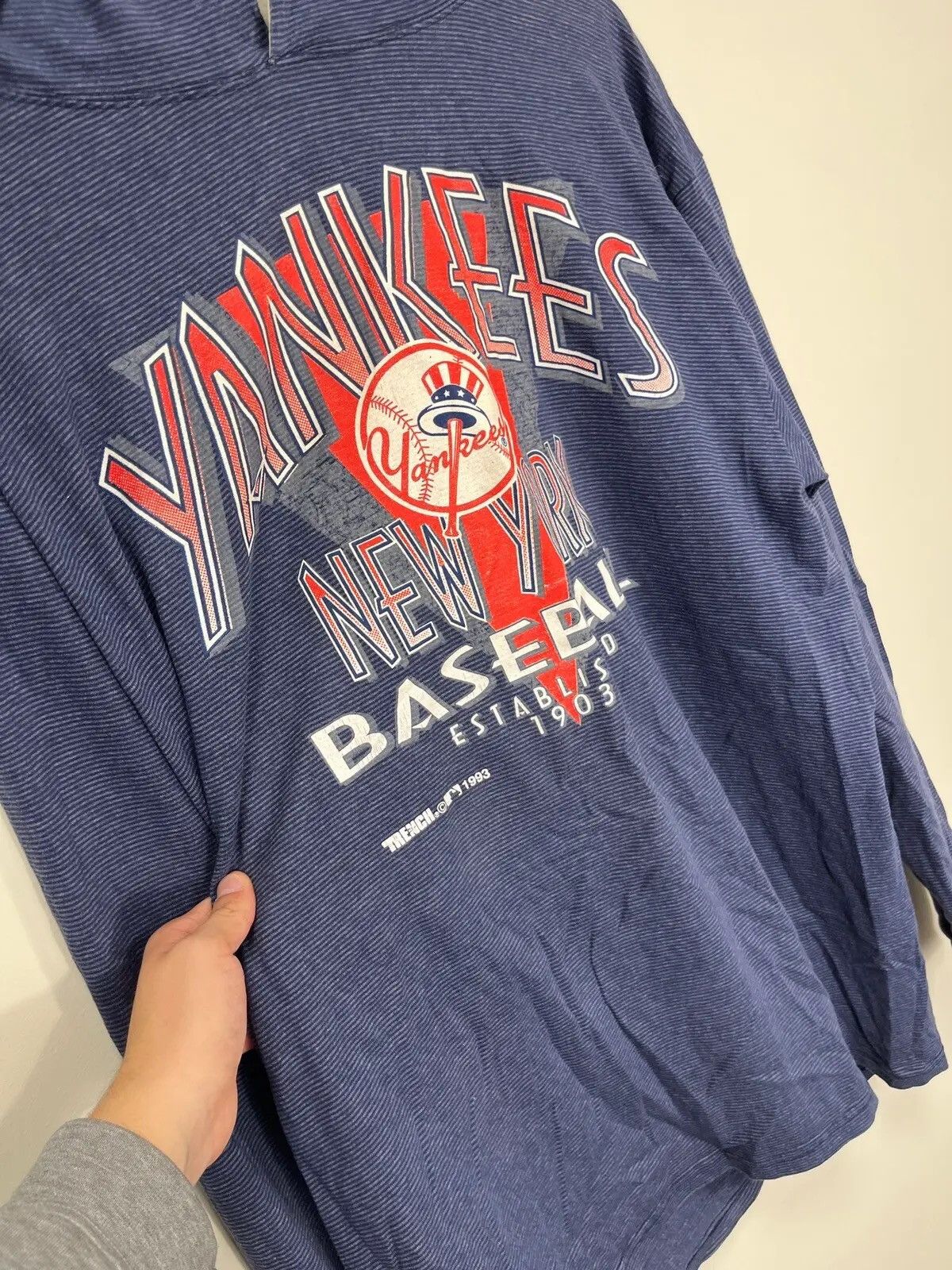 MLB Vintage New York Yankees 1993 Navy MLB Hoodie Size US XL / EU 56 / 4 - 3 Thumbnail