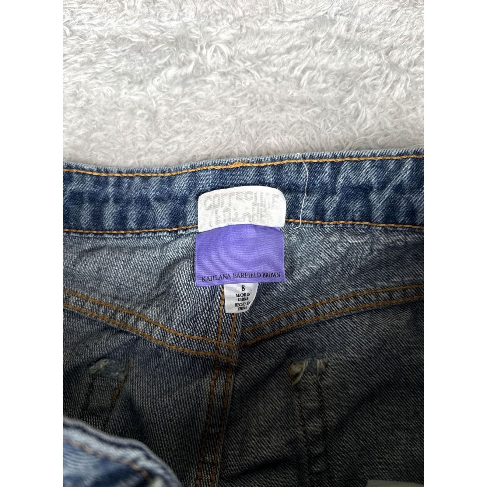 Vintage Future Collective Jeans Womens 8 Blue Straight 5-Pocket Denim Zipper Button Rise High-Rise Minor Branding Mens Womens Girls Size 30" / US 8 / IT 44 - 6 Thumbnail