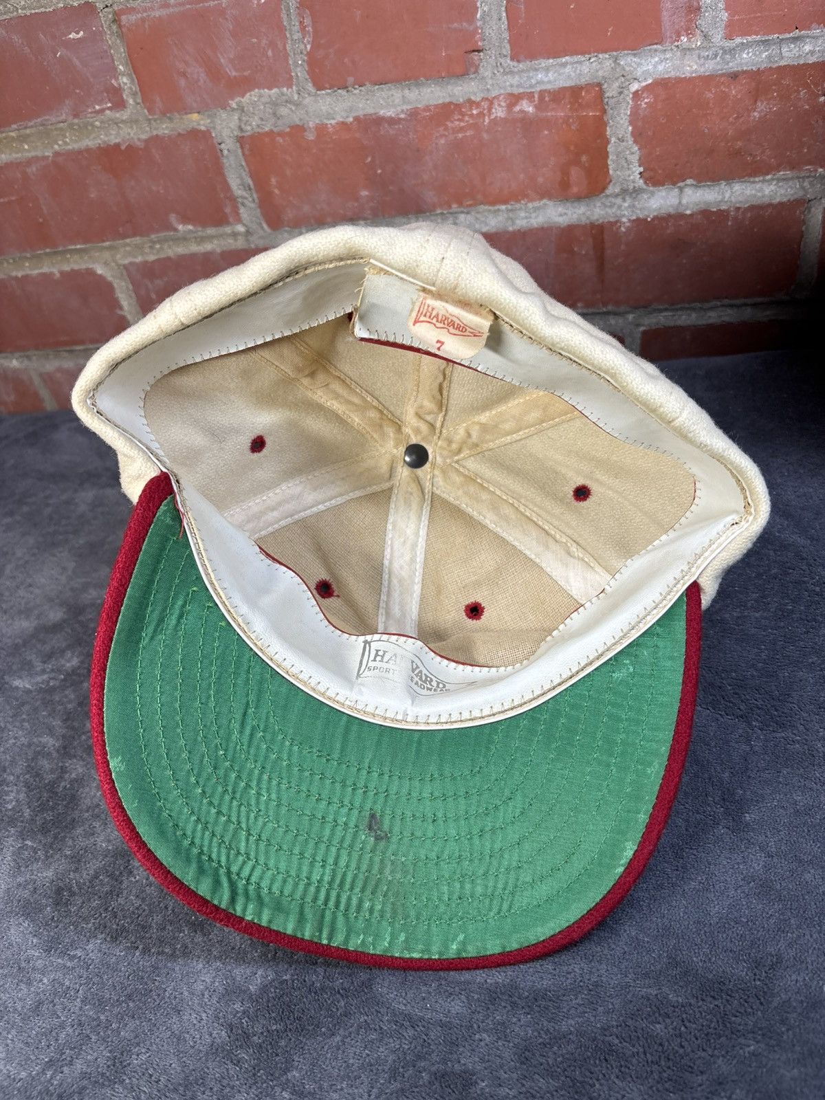 Other VTG 70s/80s Harvard Sports Headwear Hat I Leather Strap Sz 7 Size ONE SIZE - 6 Thumbnail