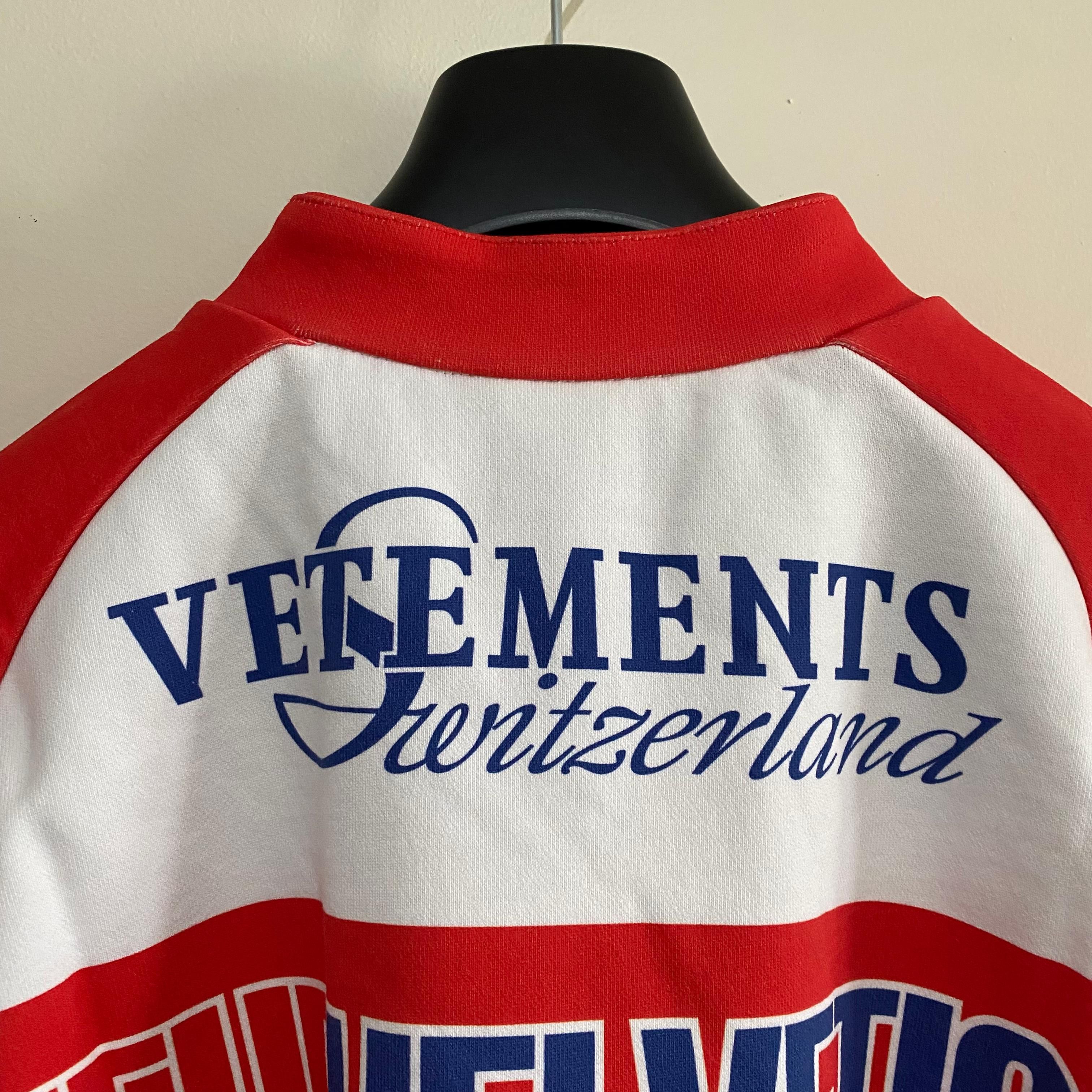 Vetements Red Helvetica Racing Logo Oversized Hockey Jersey Size US S / EU 44-46 / 1 - 13 Thumbnail