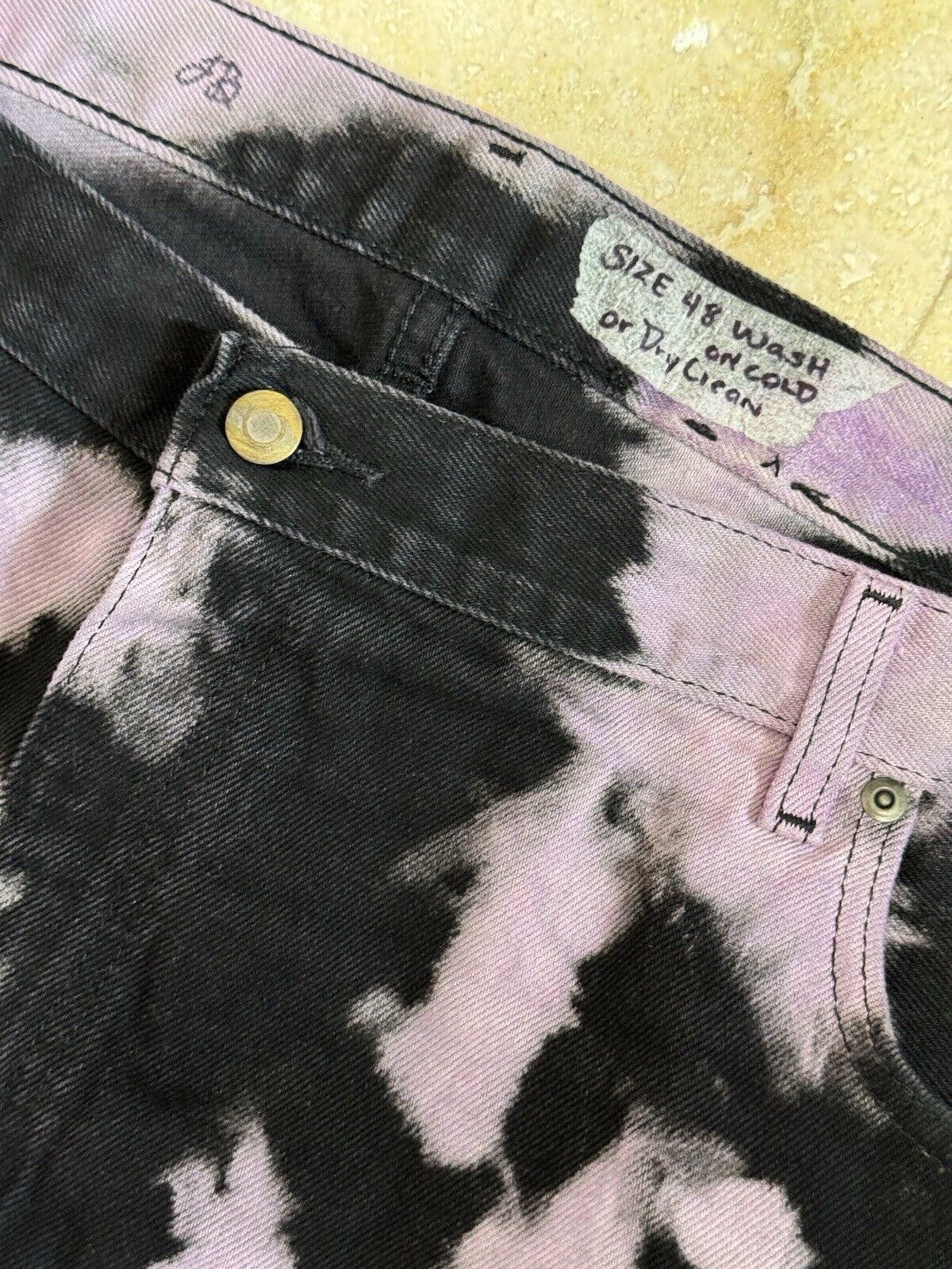 Designer Custom Streetwear Stacked Jeans Tie Dyed Purple Halloween Size US 44 / EU 60 - 7 Thumbnail