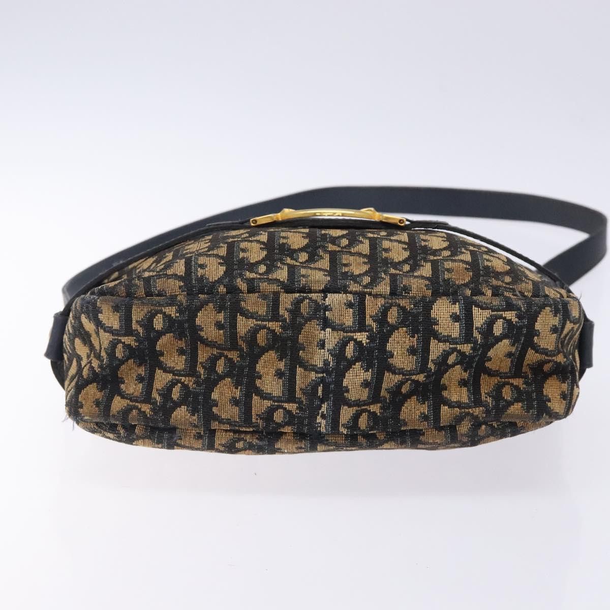 Dior DIOR Trotter Canvas Shoulder Bag Navy Gold Size ONE SIZE - 9 Thumbnail