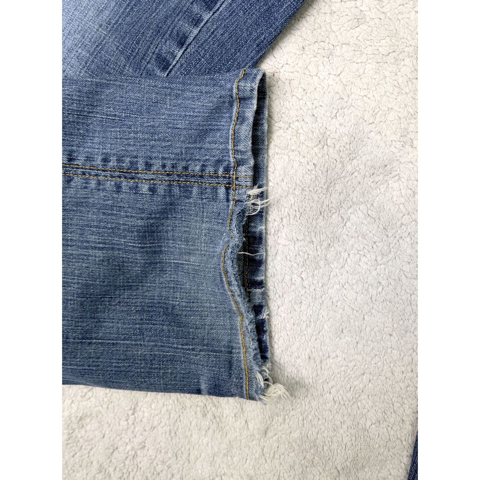 Vintage Lane Bryant Women Jeans 20 Blue High Rise Tapered Distressed 5 Pocket Med Wash Denim 32in Inseam Womens Size 28" / US 6 / IT 42 - 3 Thumbnail