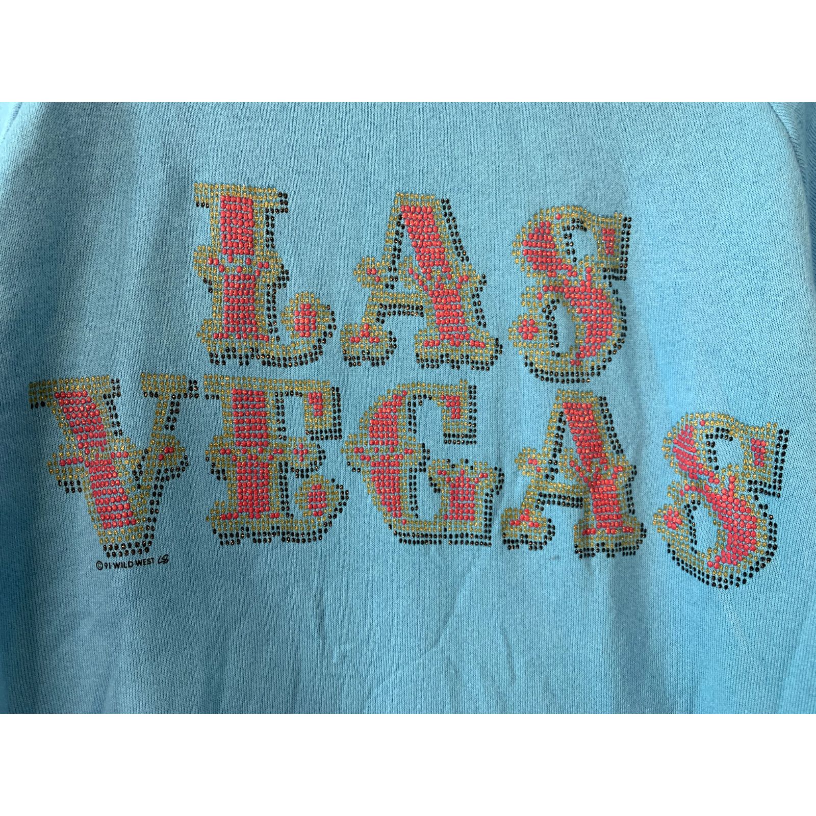 Jerzees Vintage Las Vegas Sweatshirt Crewneck LV Blue VTG NWT 90s L Size US L / EU 52-54 / 3 - 2 Thumbnail