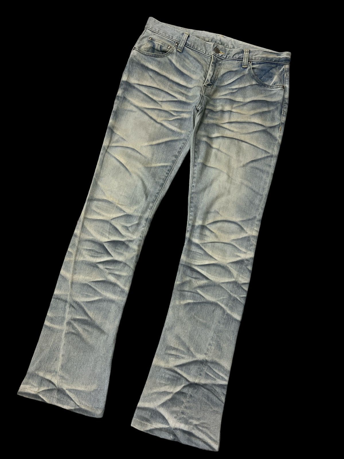 If Six Was Nine × Japanese Brand FLARED💥TORNADO MART DISTRESSED DENIM PANT Size US 34 / EU 50 - 6 Thumbnail