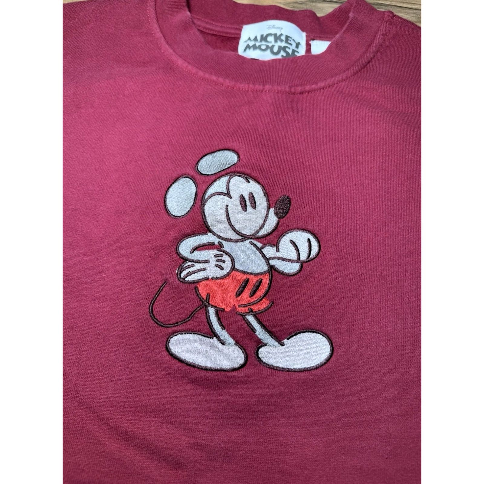 Disney Disney Shirt M Maroon Adult Red Mickey Mouse Pullover Sweatshirt Mousewear Size US M / EU 48-50 / 2 - 2 Thumbnail
