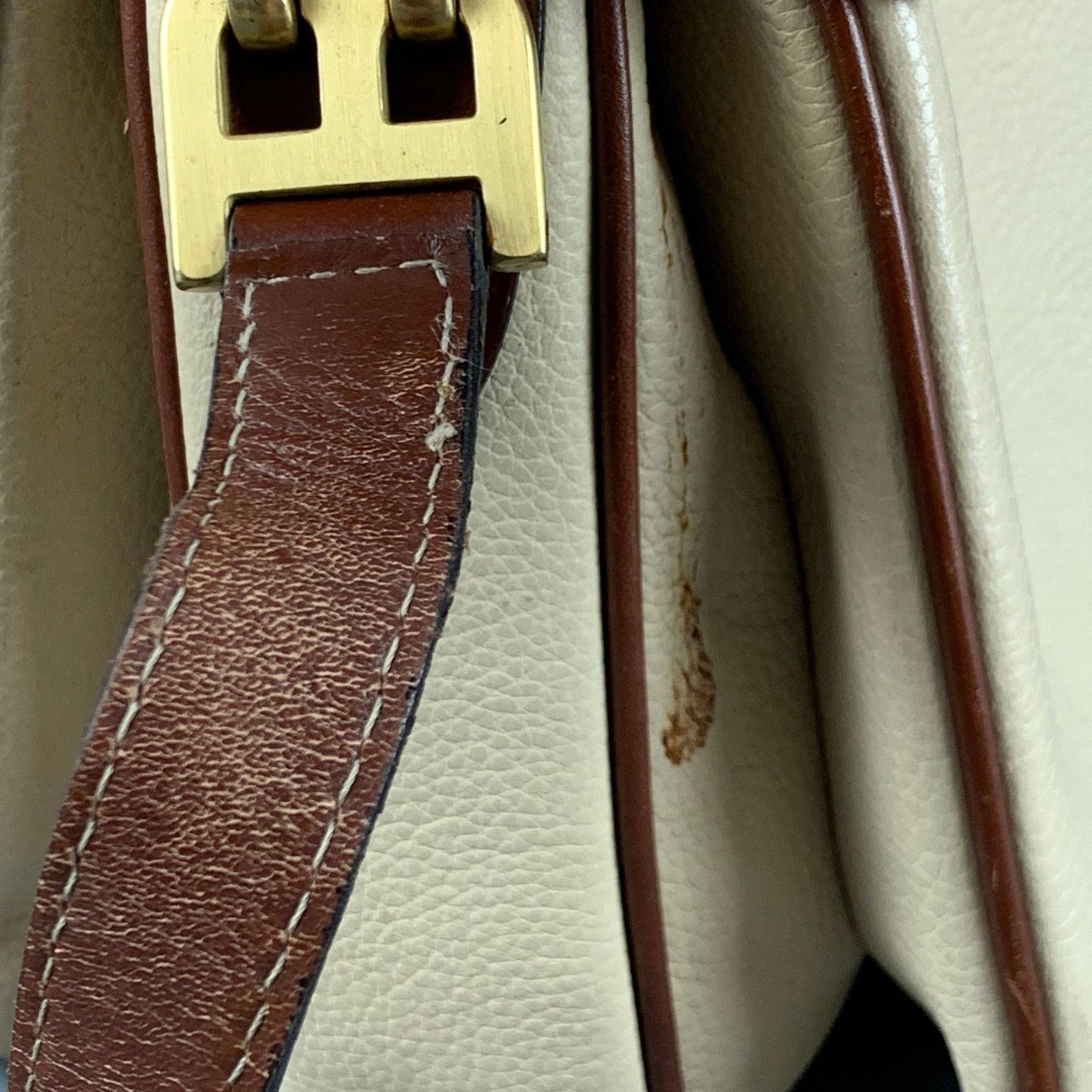 Bally BALLY Cream Brown Pebble Grain Leather Cross Body Handbag Size ONE SIZE - 7 Thumbnail