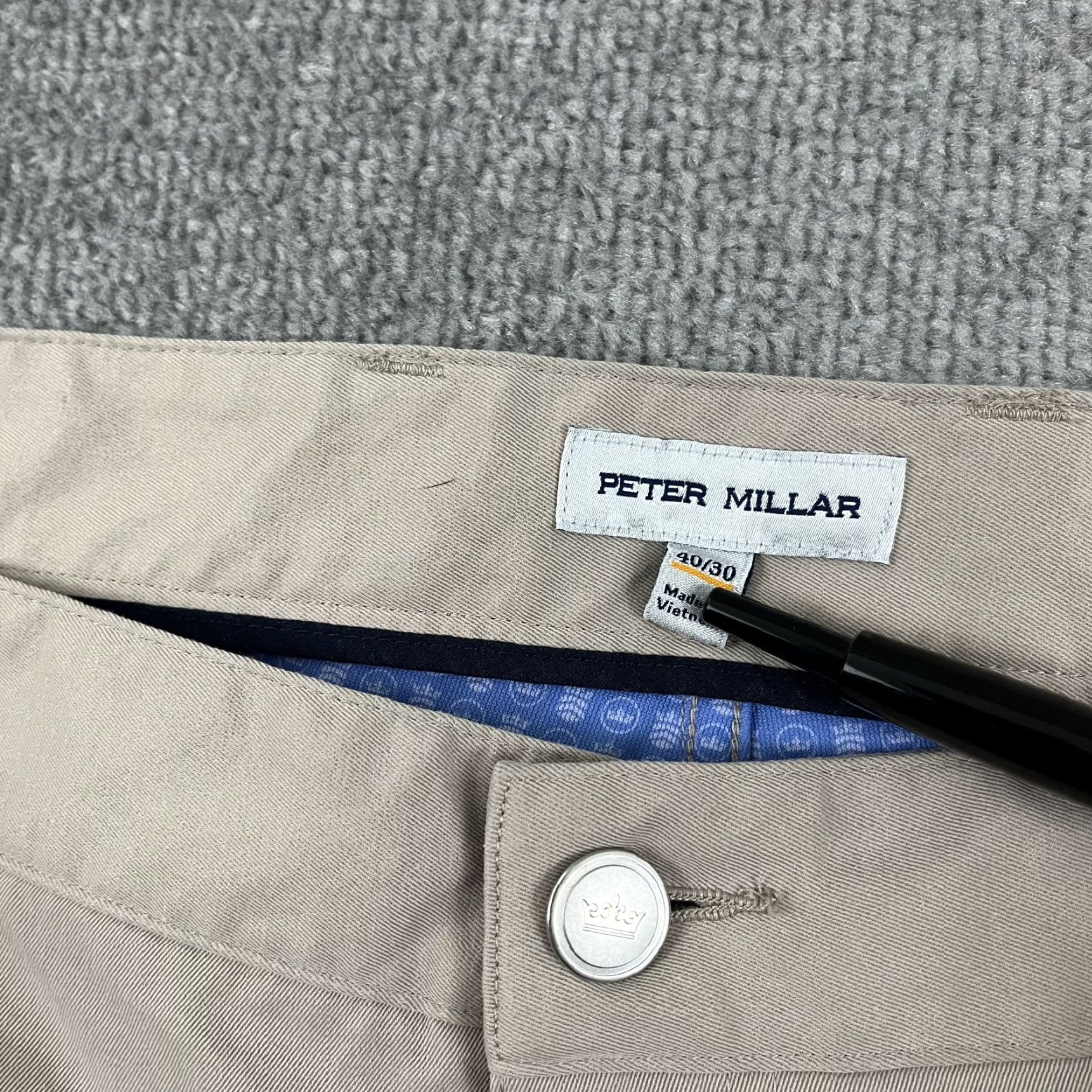 Peter Millar Peter Millar EB66 Performance Pants Men 40 x 30 Chino 5-Pocket Brown Golf Travel Size US 40 / EU 56 - 3 Thumbnail