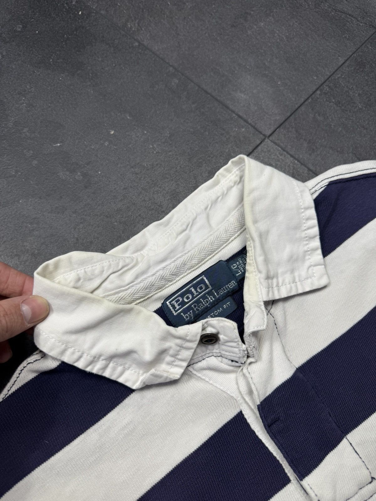Polo Ralph Lauren × Streetwear × Vintage Vintage polo Ralph Lauren big logo flag polo tee Size US L / EU 52-54 / 3 - 3 Thumbnail