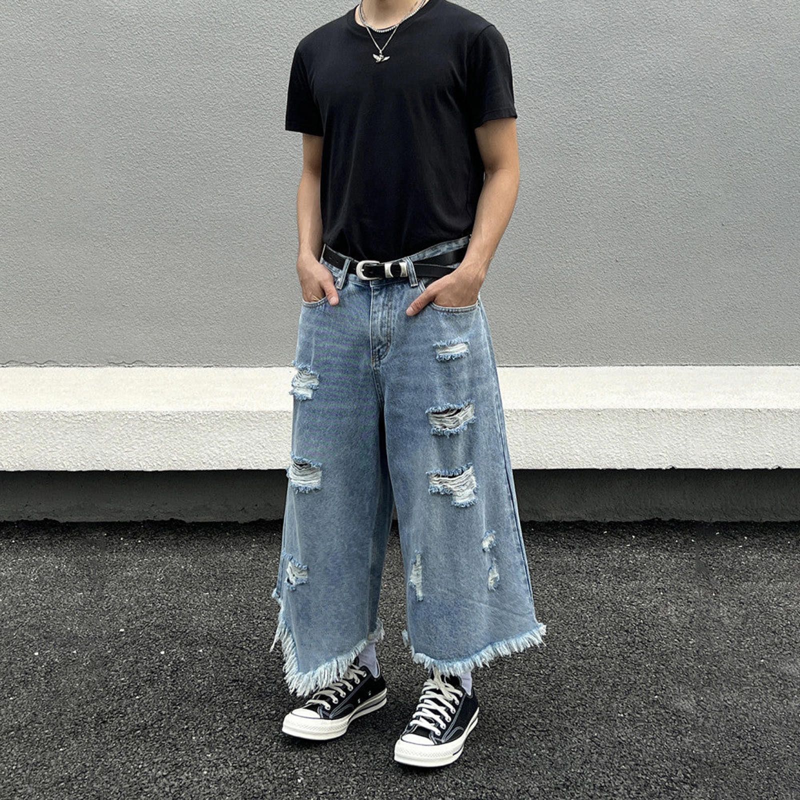 Other Ripped Ultra Long Distressed Jorts Size US 32 / EU 48 - 2 Thumbnail