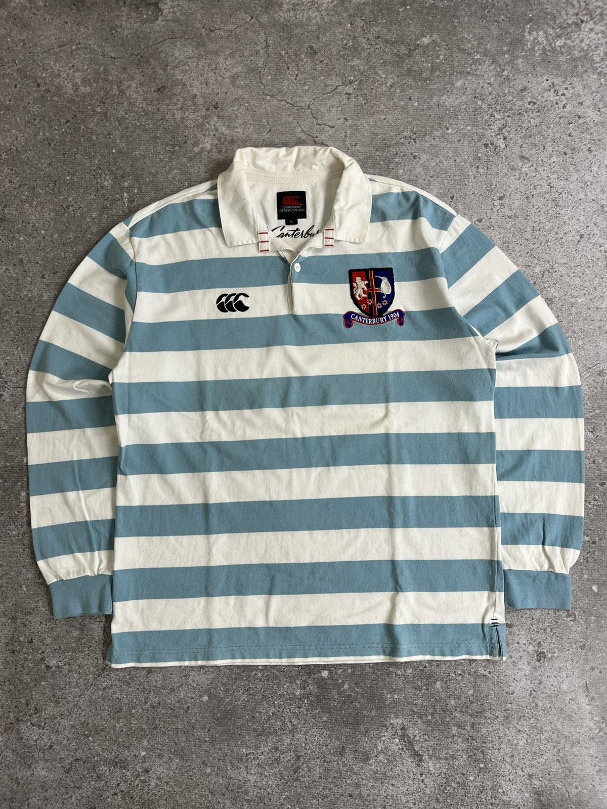 Canterbury of New Zealand Vintage Canterbury 1904 Embroidered Rugby Shirt Size US XL / EU 56 / 4 - 1 Thumbnail